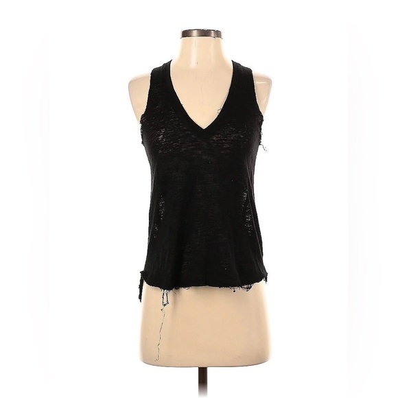 Project Social T Easy V-Neck Tank Top with Distressed Hems Urban Outfitters - Picture 5 of 9